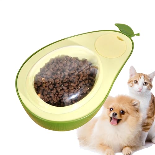 Puppy Feeding Bowl, 690ml Slow Feed Double Dish, Avocado Shape Design, Anti-Choking Pet Utensils, Large-Caliber Cat Food Supplies, 11.02x7.09x5.51 Inches, Ideal for Dogs and Cats von Gungtj