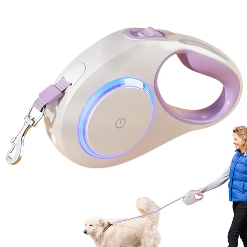 Retractable Dog Leads, LED Dog Leash, Telescopic Dog Rope, Automatic Dog Traction Rope, Non-Slip Dog Handle, Outdoor Dog Leash, Dog Training Leash, Hiking Dog Leash, Camping Dog Lead, LED Light Dog Le von Gungtj