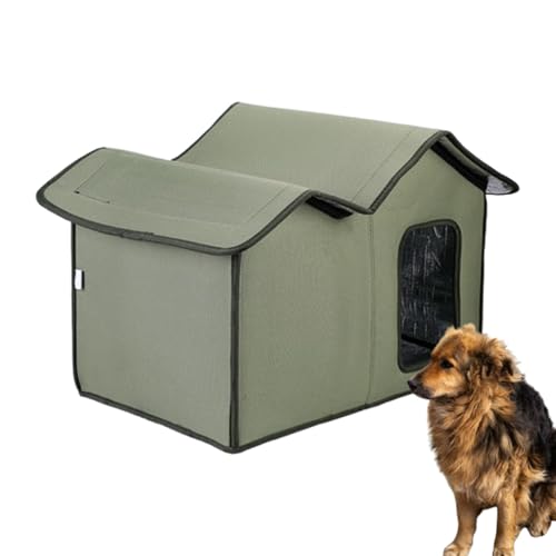 Spacious Waterproof Pet Shelter | Feral Cat House | Large Insulated Cat Shelter with Waterproof Design | Weatherproof Pet House Featuring Transparent Door for Easy Access | von Gungtj