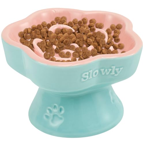 Slow Feeder Hundenapf,Hochgezogene Katze Slow Feeder Bowl,Anti Schling Napf Hund,Hundenapf Langsam Fressen für Katzen Hunde trocken und nasse Lebensmittel(A) von Guniata