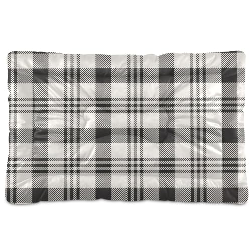 GuoChe Plaid Buffalo Schlafbetten für Hunde Katzen Weiche Warme Hundebox Matte Beheizte Kiste Pad für große, mittelgroße kleine Haustiere von GuoChe