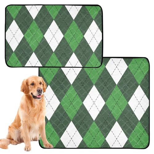 Wasserabsorbierende Hunde-Napfunterlage, waschbar, rutschfeste Matte für Sofa, 50,8 x 61 cm, Frühlingsmuster, 3 Stück von GuoChe