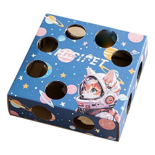 Gupcaqosjw Katzen-Puzzle-Box-Spielzeug, Katzen-Puzzle-Box aus Pappe - Interaktives Kätzchenspielzeug,Katzenkratzer, Katzenpuzzlespielzeug, interaktives Katzenspielzeug für Hauskatzen, Whack Mole Cat von Gupcaqosjw