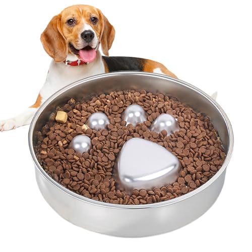 Gupcaqosjw Slow Feeder Hundefutternapf | Hundenapf Mit Verlangsamter Futteraufnahme,Edelstahl Anti-Schling Napf Mit Blähungsprävention Für Schnellfresser Haustierzubehör Gupcaqosjw Slow Feeder Hundefutternapf | Hundenapf Mit Verlangsamter Futteraufnahme,Edelstahl Anti-Schling Napf Mit Blähungsprävention Für Schnellfresser Haustierzubehör von Gupcaqosjw