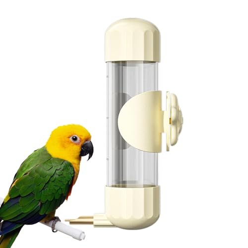 Gupcaqosjw Vogelkäfig Wasserspender 200 Ml Vogelwasserspender Wasserspender Mit Schlagbolzen Design Automatischer Vogel Wasserspender Käfig, Klarer Sittich Wasserspender, Haustier Vogel Wasserspender von Gupcaqosjw