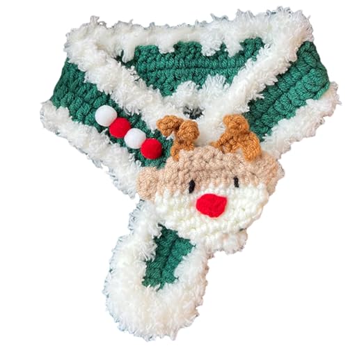 Gupcaqosjw Weihnachts-Hundehalstücher, Weihnachts-Hundeschal,Haustier-Strickschal-Weihnachtskostüme - Verstellbarer Winter-Halswärmer für Hunde, Feiertags-Hundehalstücher für das tägliche Tragen von von Gupcaqosjw