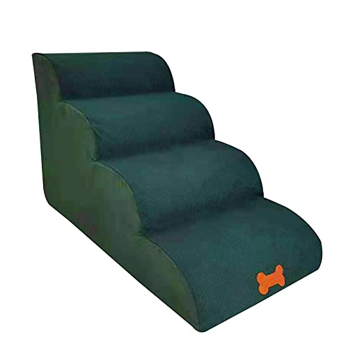 Gusengo Hundetreppe Hundeleiter Für Bett - 4-stufige Pet Stair rutschfeste Hunderampenleiter Atmungsaktive Hundetreppen Rampe Pet Training Play Steps Pet Schlafsofa Kletterleiter Für Hunde Katzen von Gusengo