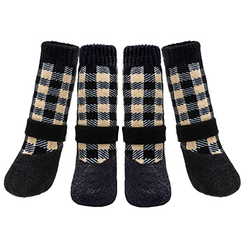 Haustiersocken Hund - Hundesocken Anti Rutsch Wasserdicht Outdoor Winter Pfotenschutz, Anti-Rutsch Socken Für Hunde Und Katzen, Größen Von S Bis L Für Kleine-riesige Tiere von Gusengo