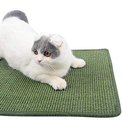 Kratzmatte Katze, Kratzteppich Katze, Natürlicher Sisalteppich Für Katzen, Schadstofffrei & Widerstandsfähig, Ideal Katzenkratzkrallen Für Katzenkratzkrallen Und Schlafen Schützt Teppiche Und Sofas von Gusengo