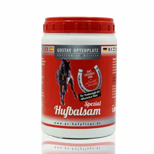 Gustav Optenplatz Hufbalsam Spezial farblos, Huffett für die tägliche Hufpflege mit pro Vitamin B5, Anti-Doping (1000ml) von Gustav Optenplatz