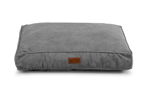 Gutekissen® Hundebett, Hundeliege, Hundekissen, Exklusiv Stoff, Langlebige Materialien und hohe Qualität Hight Cloud (M-80x70, Hellgrau) von Gutekissen