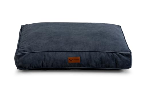 Gutekissen® Hundebett, Hundeliege, Hundekissen, Exklusiv Stoff, Langlebige Materialien und hohe Qualität Hight Cloud (M-80x70, Marineblau) von Gutekissen