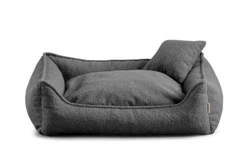 Gutekissen® Bear Hundebett Grosse Hunde - Hundekissen Waschbar - Inklusive kleines Kissen - Farb- und Größenwahl (XS - 55x45, Dunkelgrau) von Gutekissen