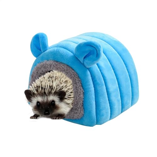 Guvbkfaw Hamster Winter Warmbett, Schlafnest Hamster, Hamsterhaus Schlafbett Nest, Weiches Hamsterbett, Hamsterhöhlennest Kleines Haustierhausbett, Chinchilla Haus, Meerschweinchen Haus Betthöhle von Guvbkfaw