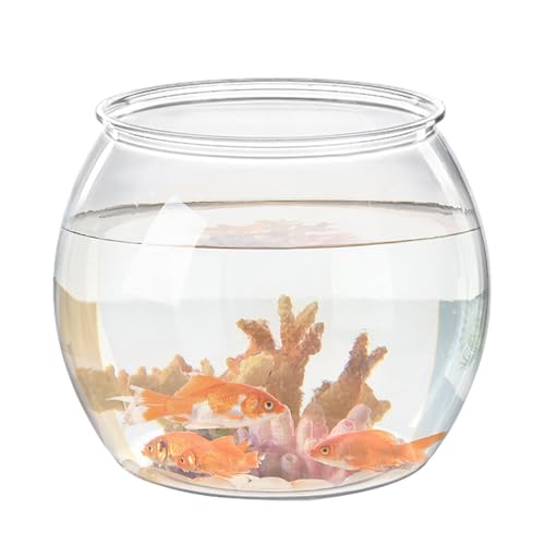 Aquarium-Schale, klein, rund, durchsichtiges Tisch-Aquarium, Fischtank, Schüssel, Betta-Fischschale, Tisch-Aquarium-Dekoration, Fischschale, Wohnzimmer-Fischschale von Gvblkq