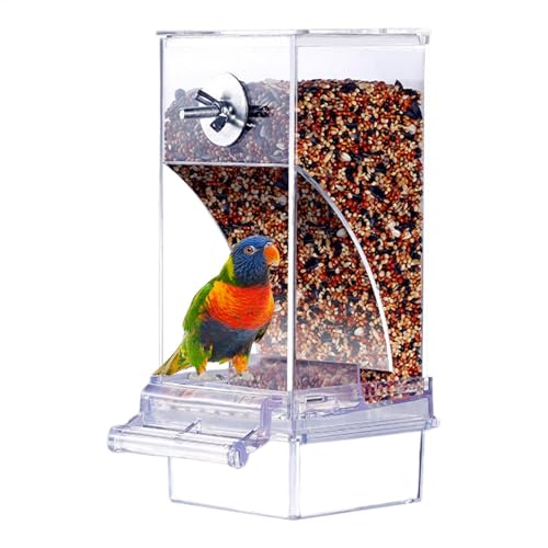 Automatic Bird Feeder for Cage, Parrot Food Feeder, No Clutter Bird Feeder, Bird Cage Feeder, Parakeet Feeder Bird Cage Accessories for Parakeets, Cockatiels, Perfect for Clean and Convenient Feeding von Gvblkq