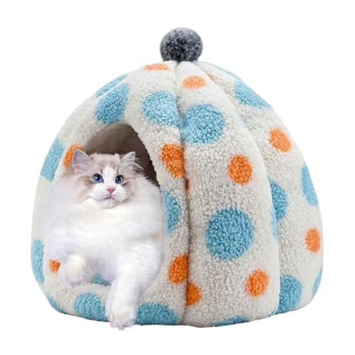 Cat Cave Bed, Cat Tent Bed Pet Cave, Covered Hooded Pet Bed, Non-Slip Cat Dome, Washable Sleeping Hideaway for Cats, Cat Dome Bed, Cozy Cat Cave, Pet Cave for Cats, Soft Cat Bed for Small Medium Cats von Gvblkq