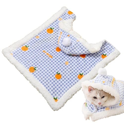 Cat Cloak, Winter Warm, Perfect for Winter, Warm & Coz, Flannel Coat, Cat Poncho Cape, Cute Stylish Soft, Pet Winter Clothes, S-45 45 cm, M-55 55 cm, L-65 65 cm von Gvblkq