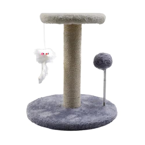 Cat Scratcher Tower Pad, Large Scratching Post, 10.24x10.24x11.02 Inches Protection Tree Cage, Scratching, (Gray/Black/Beige), Ideal Animal Tower for Kitten von Gvblkq