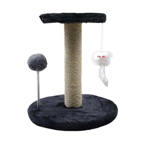 Cat Scratcher Tower Pad, Large Scratching Post, 10.24x10.24x11.02 Inches Protection Tree Cage, Scratching, (Gray/Black/Beige), Ideal Animal Tower for Kitten von Gvblkq