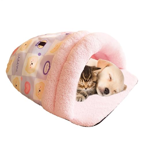 Cat Sleeping Bag | Foldable Slipper Shape Cat Nest | Warm Thickened Dog Crate Mat for Winter | Cute Bunny Kitten Cuddler Bed for Indoor Pets, Indoor Pet Bed for Cats & Dogs, Cute Pet Sleeping Bag von Gvblkq