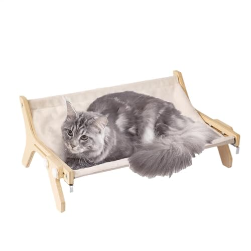 Cat Window Perch, Machine Washable Bed Cover, Wooden Hammock, Double-Sided Resting Seat, Household Pet Supplies, for All Seasons, Comfortable Window Seat for Cats von Gvblkq