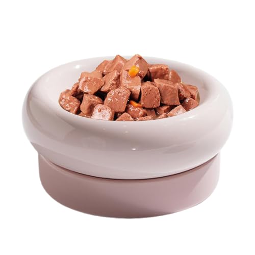 Ceramic Cat Bowls, Detachable Ceramic Double Bowl, Pet Accessories for Kittens, Food and Water Container for Feeding and Hydration, Easy-to-Clean Pet Feeder Dish von Gvblkq