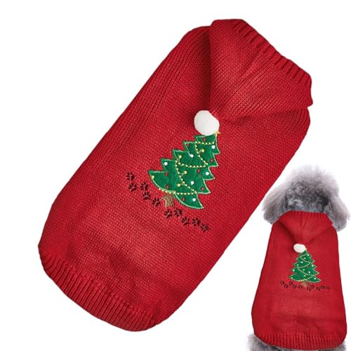 Dog Christmas Sweater, Pet Holiday Outfit, Christmas Tree Pattern Sweater, Festive Pet Knitwear, Winter Dog Apparel, Holiday Pet Hat, Warm Dog Sweater, Christmas Dog Outfit, Small Dog Knitwear von Gvblkq