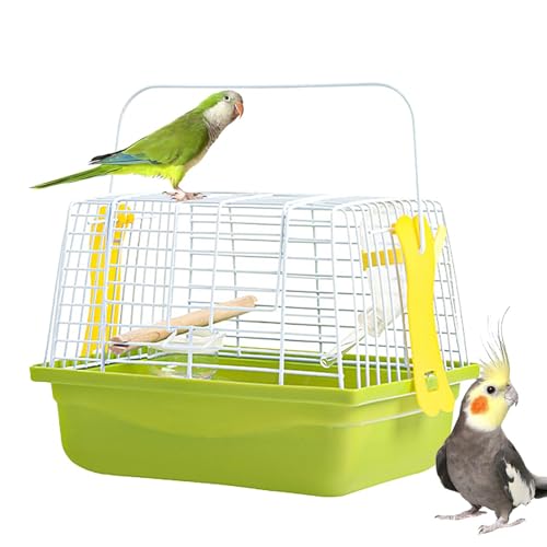 Gvblkq Bird Transport Cage, Parrot Travel Carrier, Wire Bird Carrying Cage, Medium Parrot Carrier, Lovebird Transport Cage, Cockatiel Travel Carrier, Parakeet Transport Cage, Bird Travel Supplies, Por von Gvblkq