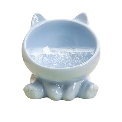 Gvblkq Ceramic Cat Dish, Elevated Cat Feeder, Anti-Vomiting Cat Bowl, Slanted Cat Food Dish, Neck Protection Cat Dish, Cat Feeding Bowl, Stylish Cat Dish, Small Cat Food Bowl, Kitten Feeding Dish von Gvblkq