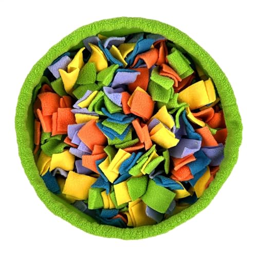 Gvblkq Dog Snuffle Mat, Puppy Sniffing Pad, Washable Design, Slow Feeding, Indoor Pasturing Mat, Puzzle Toy for Small & Medium Dogs, Encourages Natural Foraging Skills, 30x30x10cm von Gvblkq