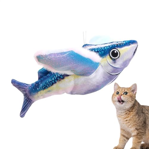 Gvblkq Interactive Chirping Cat Toy, Realistic Vocal Fish for Kittens, Simulated Flapping and Chirping Motion, Battery-Powered Pet Entertainment, Engaging Playtime for Indoor Cats von Gvblkq