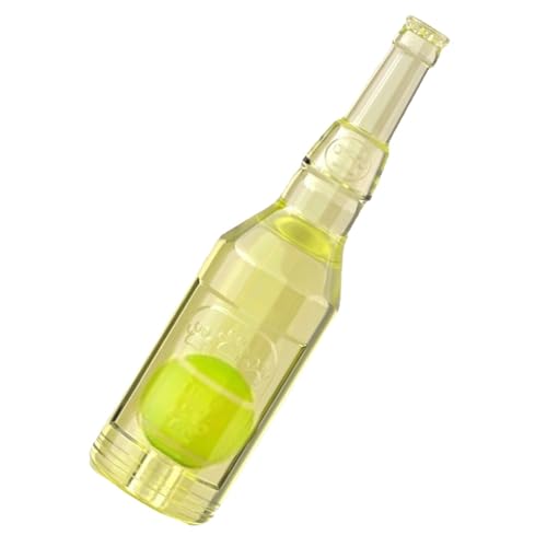 Gvblkq Interaktives schwimmendes Quietschspielzeug, Zahnende Tennisflasche mit Tennisball im Inneren, Haustierzubehör für kleine und mittelgroße Hunde, Spielzubehör, langlebiges und sicheres Design von Gvblkq