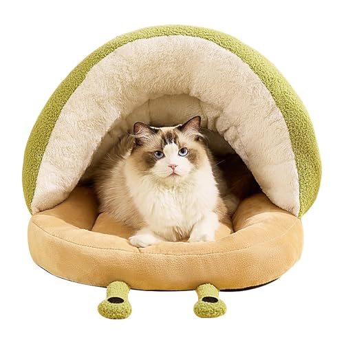 Gvblkq Pet Hideaway Weiches Haustier-Schlafhaus, Gemütliche Haustierhöhle für Welpen, Pantoffel-förmiges Katzenbett, Indoor-Katzenbett, Welpenschlaf-Kuschelbett, Schneckenförmiges Hundehaus, von Gvblkq