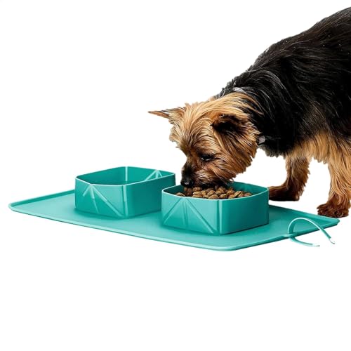 Gvblkq Portable Bowl for Dogs, Silicone Foldable Pet Bowl, Space-Saving Dog Bowls, Lightweight Dog Feeding Bowl, Dog Bowl, Foldable Pet Bowls for Travel, Dog Bowls for Hiking, Camping Dog von Gvblkq