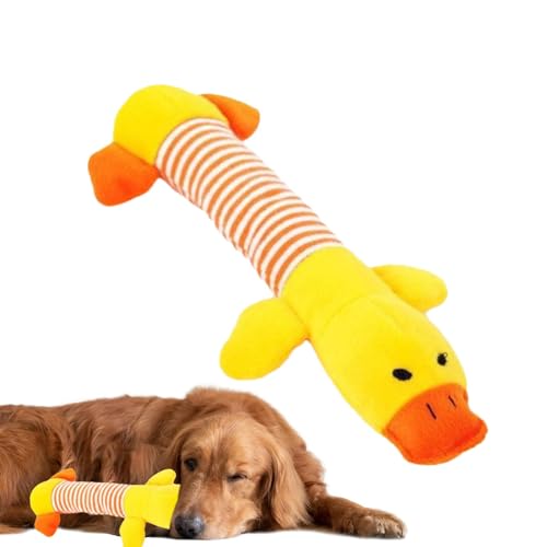 Gvblkq Quietschendes Plüsch-Hundespielzeug, beruhigendes Plüsch-Quietschspielzeug, interaktives Haustierspielzeug mit starker interner Struktur für Hunde, Katzen und andere Tiere von Gvblkq