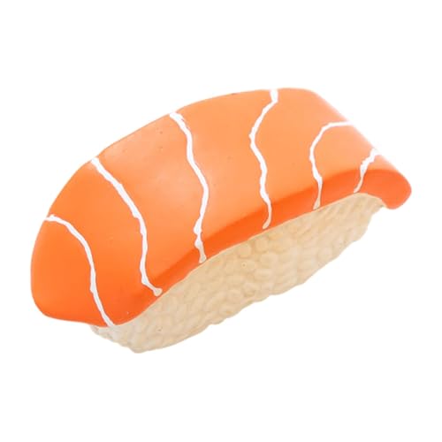 Gvblkq Sushi Hundespielzeug, Quietschendes Latex-Welpenkauspielzeug, interaktives Haustiertraining, Zahnreinigungs-Miniatur für Langeweile und Spielzeit, weiches Beißkauen, 7,5 x 3 cm von Gvblkq