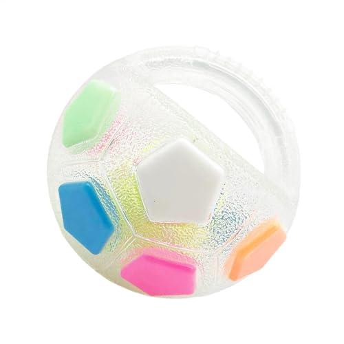 Gvblkq Tough Ball Spielzeug für Hunde, interaktives, rundes Quietschspielzeug, langlebiger Kauball, bissfest, ungiftiges Gummi, für aggressive Kauer, Apportieren, Training und Spielen, 18 cm von Gvblkq