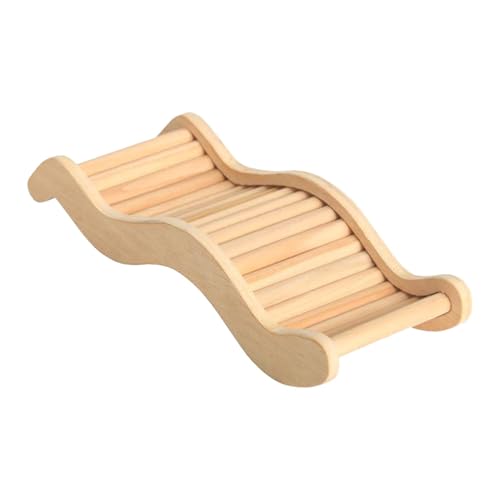 Hamster Wooden Bridge Ladder, Hamster Play Bridge for Exercise, Climbing Bridge for Small Pets, Climbing Bridge Ladder for Hamster Aryclic Sandbath Box, 25x10x3cm/9.84x3.94x1.18 Inches von Gvblkq