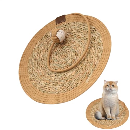 Katzenkratzmatte, Kätzchen-Schleifkrallenteppich, 15,7 Zoll Katzenkratzmatte Pad, Stabiler Sisal-Möbelschutz für Wand, Couch, Teppich, Sofa, Boden, Indoor-Katzen von Gvblkq