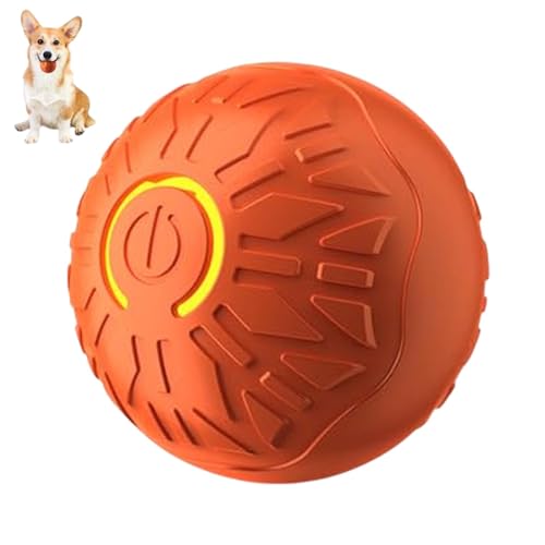 Moving Dog Ball, Automatic Pet Toys Vibrating Dog Ball, USB Shaking Dog Ball, Interactive Dog Toy for Chinese New Year, Valentine's Day, Pet Entertainment Toy for Dogs and Puppies, Pet Toys for Dogs, von Gvblkq