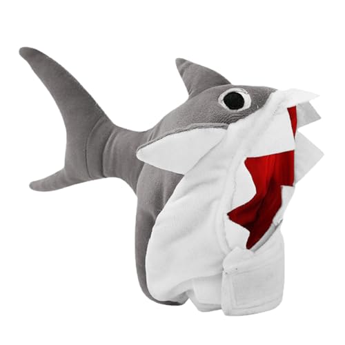 Pet Shark Hat, Cute Plush Puppy Shark Headdress, Adjustable Pet Shark Headgear, Funny Costume Cosplay Dress Up, Small Medium Dog Shark Hat, Shark Costume for Dogs, Shark Hat for Puppies, Pet Costume H von Gvblkq