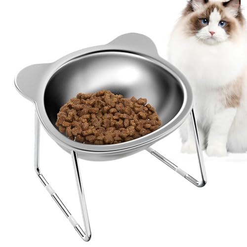 Tilted Cat Bowl, Elevated Cat Food Bowl, Pet Feeding Bowls, 15 Degree Tilt Cat Bowl, Elevated Feeding Tool, Stainless Steel Cat Bowl, Cat Food Bowl, Elevated Pet Bowl, Cat Water Bowl, Pet Feeding von Gvblkq