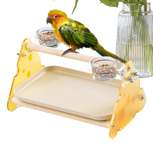 Vogel-Trainingsständer, Papageien-Tisch-Übung, Fitnessstudio, Laufstall, Desktop-Aktivitätszentrum mit abnehmbarem Tablett, interaktiver Sitzstangenspielplatz für Sittiche, Lovebirds, Finken, 24,8 x Vogel-Trainingsständer, Papageien-Tisch-Übung, Fitnessstudio, Laufstall, Desktop-Aktivitätszentrum mit abnehmbarem Tablett, interaktiver Sitzstangenspielplatz für Sittiche, Lovebirds, Finken, 24,8 x von Gvblkq