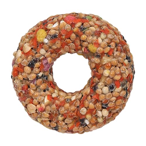 Vogelleckerlis, Vogelspielzeug für Sittiche, Getreidebeißring Zubehör, Optimale Schnabelpflegelösung, Donutform für Training und Anreicherung, Lovebirds Voliere Zubehör, 5,0 cm Vogelleckerlis, Vogelspielzeug für Sittiche, Getreidebeißring Zubehör, Optimale Schnabelpflegelösung, Donutform für Training und Anreicherung, Lovebirds Voliere Zubehör, 5,0 cm von Gvblkq