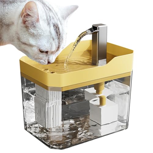 Vriusi Cat Water Dispenser, Cat Drinking Fountain, USB Powered Non Slip Cat Drinking Fountain, High-end Transparent Cat Drinking Fountain, Non Slip Automatic Dog Water Fountain for Indoor von Gvblkq