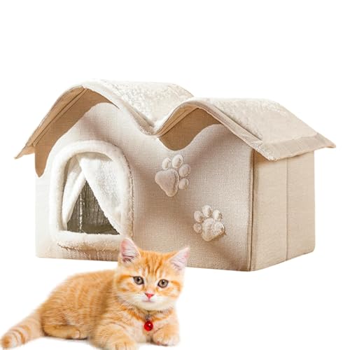 Warmes Katzenhaus Outdoor Katzenhaus Winter Katzenbett Beheizte Katzenhöhle Klein Katzenhaus Rutschfeste Katze Gemütliches Katzenbett Katzenhaus Für Indoor Katzen Winterunterstand Für Katzen Outdoor von Gvblkq