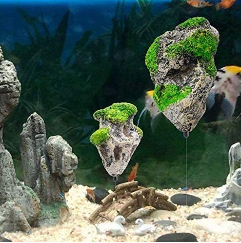 Gwill Schwebende schwimmende Kunststeinfelsen Aquarium Landschaftsdekoration Bimsstein Steingarten Aquarium Moosdekoration Pflanzen Umweltfreundliches Material von Gwill