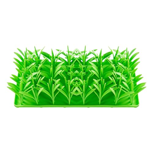 Grasmatte Silikon Für Katzen Hunde Slow Food Matte Schnüffelmatte Für Katzen Und Hunde rutschfeste Trainingsmatte Futtermatte Für Indoor Trainingsgerät 36,1x16,9x3,3 cm von Gwtdtoad