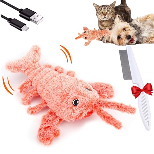 Gyagalre Floppy Lobster Interactive Dog Toy, Lobster Interactive Dog Toy, Floppy Lobster Dog Toy, Lobster Dog Toy (Orange) von Gyagalre